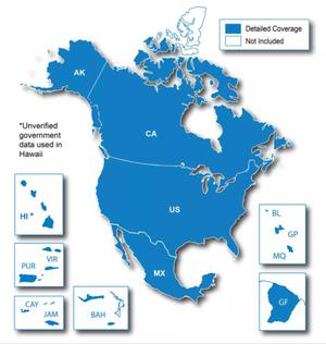 Mapa GPS Garmin North America 