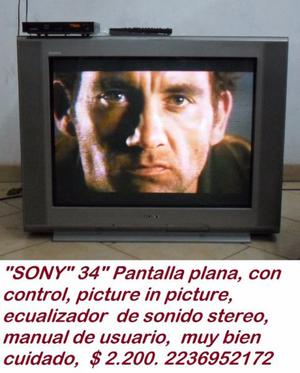 "SONY" 34" pantalla plana