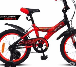 Bicicletas infantiles Aurora Spider rodado 16