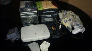Play Station One+cables+joistycks+memorys+juegos