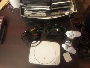 Ps1 Slim Completa Con Muchos Juegos.