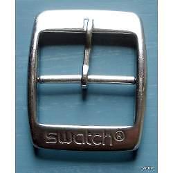 swatch hebilla acero original de correa de cuero para reloj