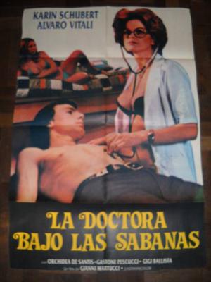 Afiche Cine La Doctora Bajo Las Sabanas Karin Schubert Alvar
