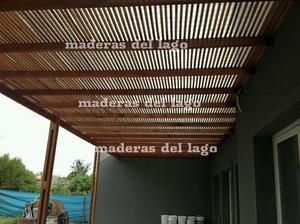 Pergola con chapa anti granizo