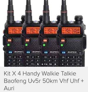 Kit X 4 Handy Walkie Talkie Baofeng Uv5r 50km