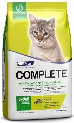 Vitalcan Complete Gato Control Peso/castrado X 7.5kg