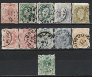 3)- bélgica - 11 sellos usados -