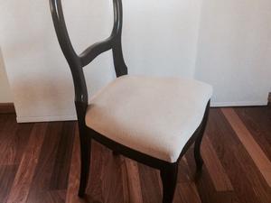 Juego de 8 sillas para comedor de madera tapizadas