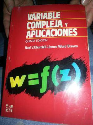 Libro Variable Compleja Y Aplicaciones Churchill-brown 5 Ed.