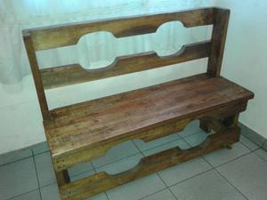 banco de madera maciza