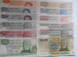 Billetes Pesos Ley Argentina Serie De12 Excelentes Oferta !