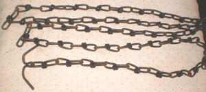 antigua cadena 2.15cmts-largo-araÑas- lamparas-perro
