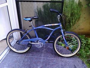 bicicleta top bike rodado 20 playera azul ! lista para usar