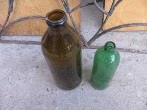 Botella de vidrio aceite antiguo argentina