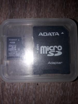 Micro SD 4gb con adaptador
