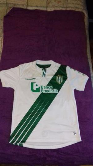 Camiseta De Fútbol Banfield Blanca Con Franja Verde Penalty