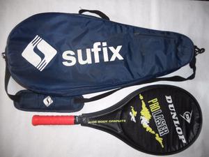 Vendo combo Raqueta Dunlop Pro Laser+ Portaraquetas Sufix