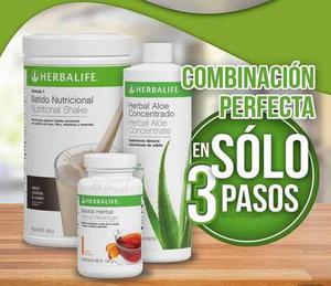 2 Batidos+ Aloe + Te Quemador+ Vaso+ Cuchar Grasas Herbalife