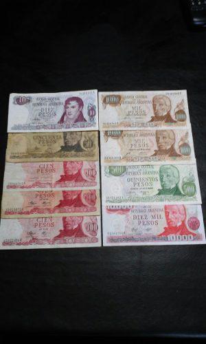 Billetes De Argentina Pesos Ley Importante Valor De