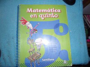 Matematica En Quinto 5 - Santillana