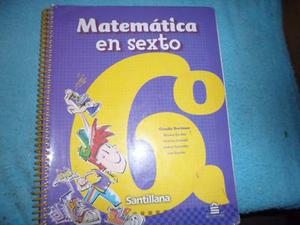 Matematica En Sexto 6° - Ed. Santillana