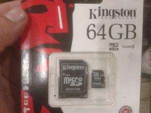 Memorias micro sd 64 gb kingstone. Sellada nueva para celu