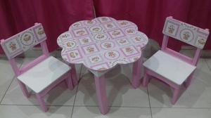 Mesa Y Sillas Infantil Decoupage