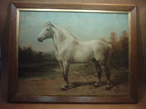 antigua litografia de otto eerelman "boulon horse" 