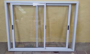 ventana corrediza aluminio blanco 150x110 (fabrica)