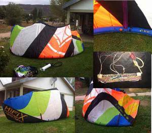 Kitesurf Completo Kite, Tabla, Arnes Y Chaleco Nuevos!!