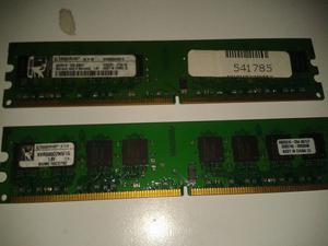 Memorias Kingston 2 x 1 Gb DDR