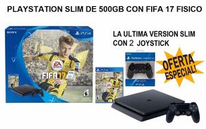 Playstation 4 Slim Con Fifa 17 Y 2 Joystick.. Oferta!!