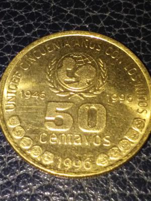 Moneda argentina de 50 centavos Unicef