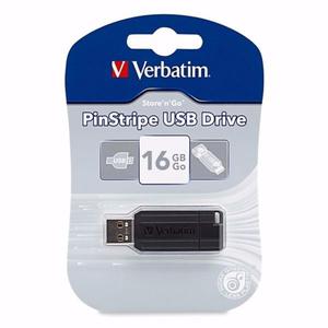 PEN-DRIVE 16 GB. VERBATIM PINSTRIPE