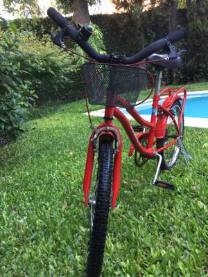 Bicicleta Roja para Niños Rodado 16