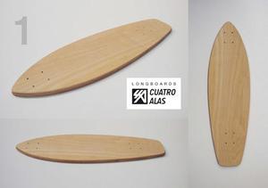 Deck de longboard solo tabla lisos sin grafica, para pintar