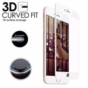 Vidrio Templado 3D Blanco Iphone 7 Plus Envio S/c Cap Fed