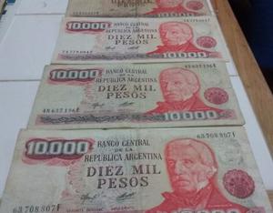 4 Billetes de $  pesos Argentina , los 4 x $ 200