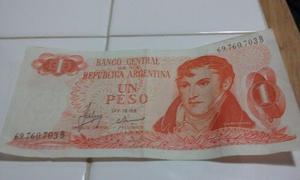Billete de Un peso argentino ley  - serie b