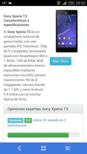 Vendo Sony Xperia T3 libre