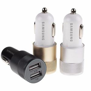 Cargador Auto Samsung Doble + Cable Usb + Led Ultra Rapido