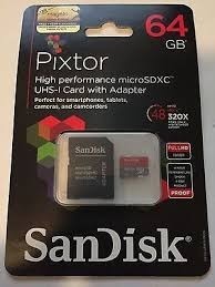Tarjeta De Memoria Micro San Disk 64gb Pixtor