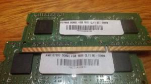 2 Memorias SODIMM DDR3L 4GB C/U MHZ