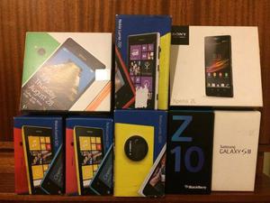Cajas con Manuales Nokia - BlackBerry - Samsung - Sony