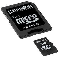 Memoria Micro Sd Con Adaptador De 16 Gb Marca Kingston