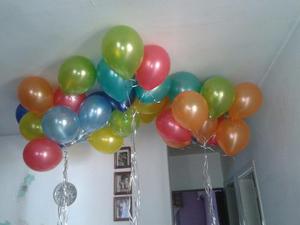 Super Promo!! 10 Globos Con Helio Mas 2 Centros De Mesas