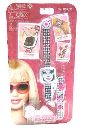 Reloj Pulsera Digital Barbie Con Espejo Accesorio Orig Intek