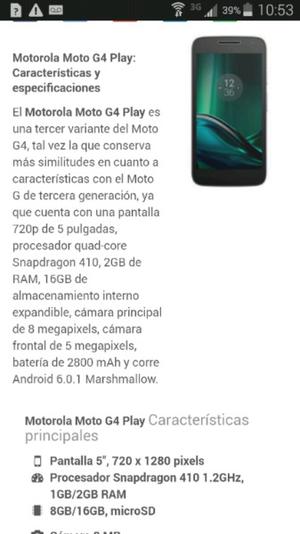 Vendo celular moto g 4 play 4g