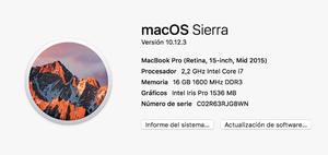Apple Macbook Pro  I7 16 Gb Retina