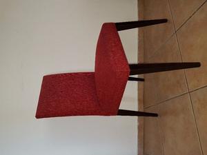 Juego de 4 sillas tapizadas de chenil